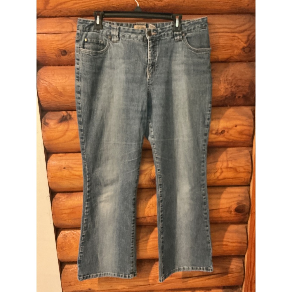 RuffHewn Womens Size 14 Medium Wash Bootcut Stretch Denim Jeans Blue